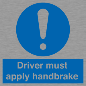 Driver must apply handbrake